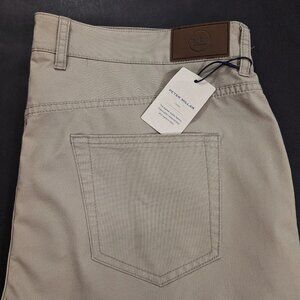 $178 Peter Millar Crown Brevard Classic Fit Five Pocket Pants Men’s 38x34 Khaki